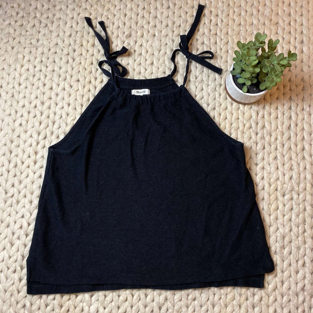 EUC Madewell tempo tie-shoulder top